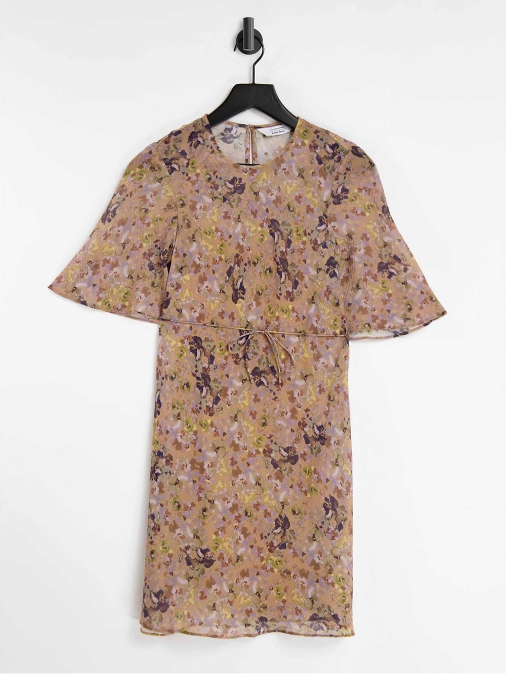 & Other Stories Beige Ditsy Floral Dress A-Line